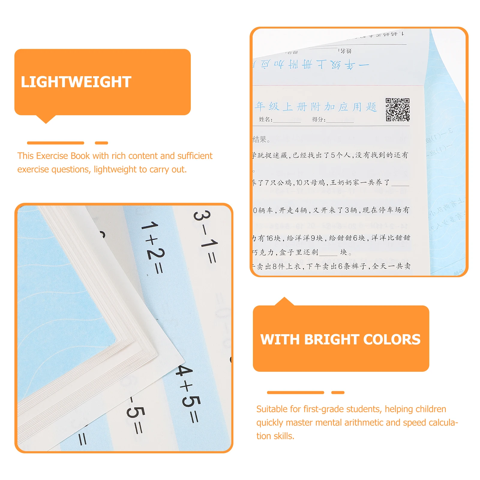 Oral Arithmetic Question Card Math Exercise Book for Kids Addition Subtraction Practice Lightweight Educational Workbook