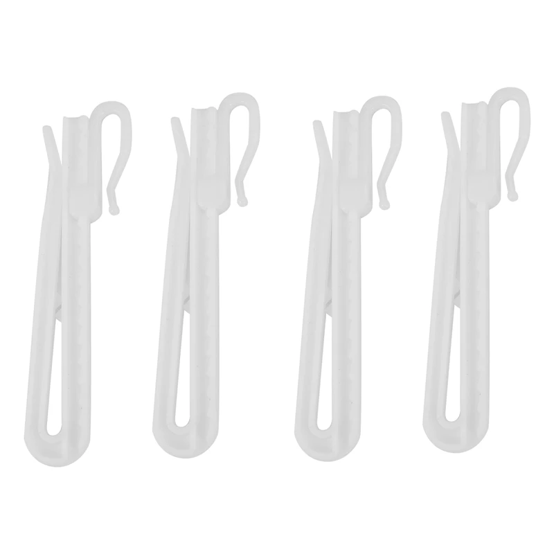 

200PCS Plastic Curtain Hanging Hooks Stereo Window White Plastic Adjustable Height Curtain Accessories For Hang Ceiling 9Cm