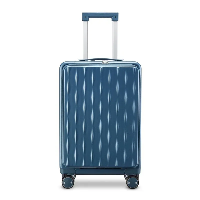 Aluminum Frame Rolling Luggage Travel Suitcase 16 18 20 Boarding Box Unisex Student Trunk Front Opening Trolley Case Password