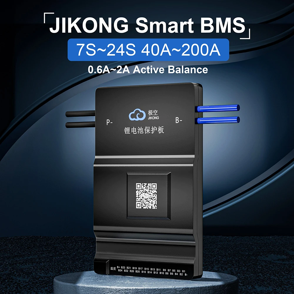 Jikong BMS สมาร์ทบาลานซ์อัจฉริยะ BMS Li-ion LTO LiFePO4 18650แบตเตอรี่100A-200A สมดุลย์ปัจจุบัน jikong BMS