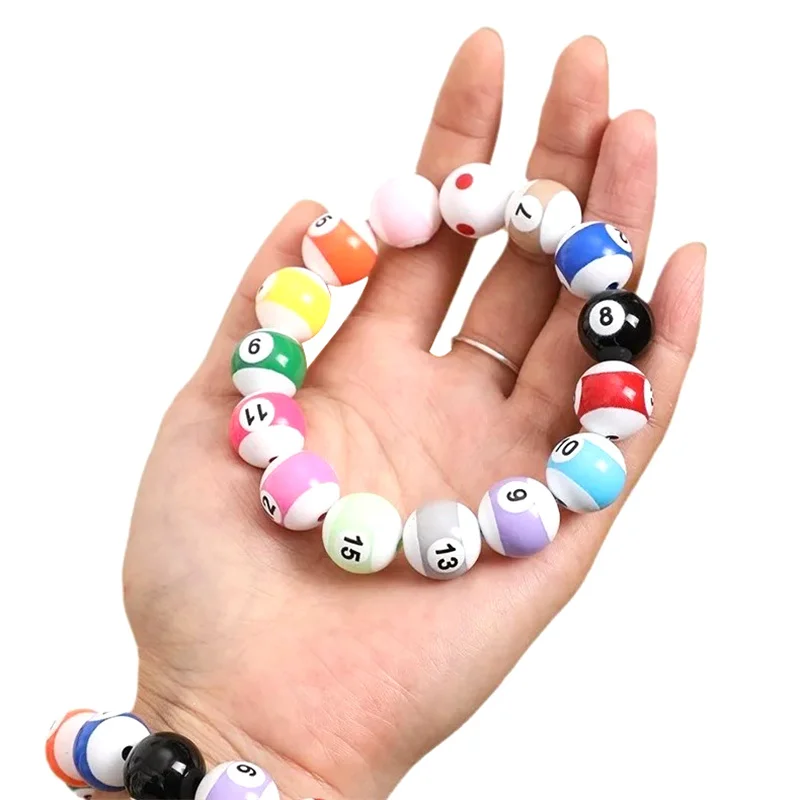 

Round Acrylic Billiard Ball Beads Bracelet Originality DIY Childrens Handmade Lucky Numbers Accessories Jewelry Making Gift Toys