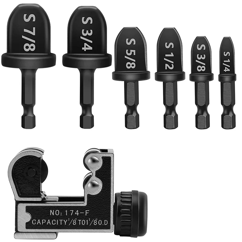 Strumenti di riparazione AK25-HVAC, strumento per pressare tubi in rame per condizionatore d'aria con punta da trapano espansore, tagliatubi in rame