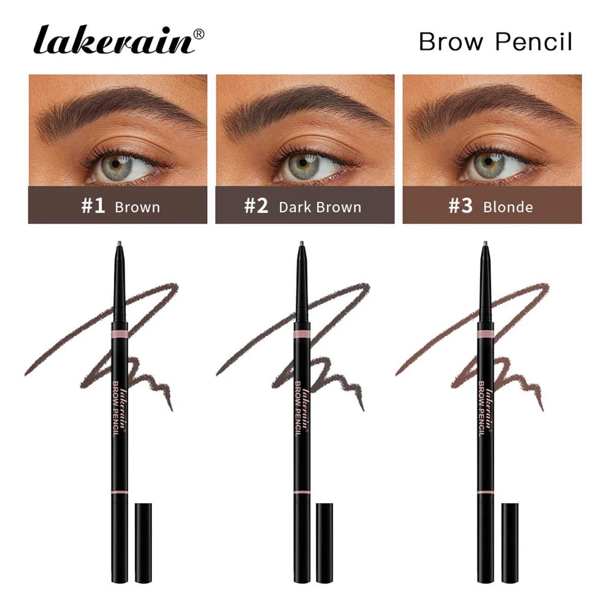 Matita per sopracciglia, Matita per sopracciglia Pennello per sopracciglia Matita per sopracciglia Wild Brow 2 in 1, Singolo portatile impermeabile