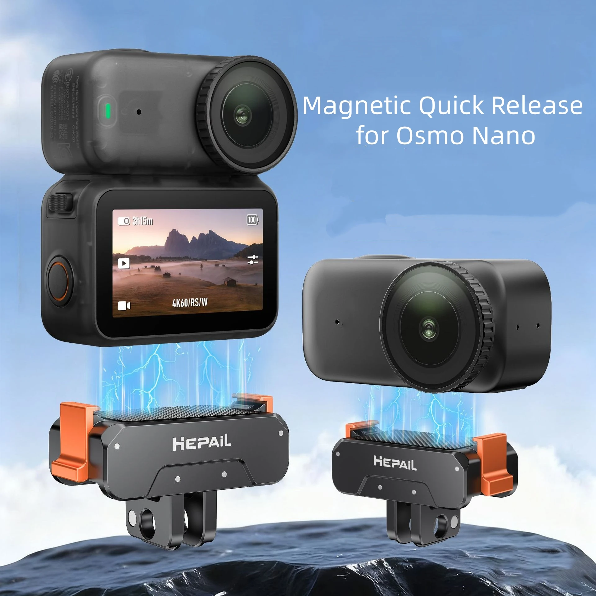 Suitable for DJI Osmo Nano Magnetic Quick-Release Base Action Camera Nano Base Accessory