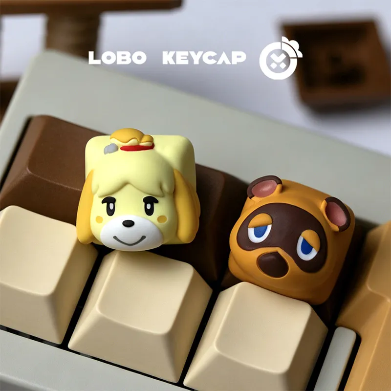 Lobo Keycap Tom Nook Animal Resin Keycap Custom Replace Esc Key Cartoon For Mechanical Keyboard Personalized Decoration Creative