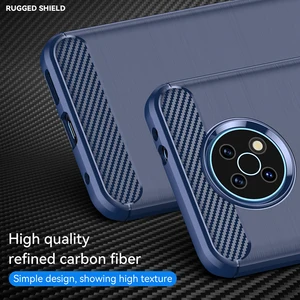 Casing Silikon Lembut Serat Karbon untuk Motorola Moto G9 G8 G7 Power Lite G6 E7 E6 Plus Casing Penutup Belakang Matte Tekstur Disikat Bermain 8 kasus penjualan terbaik motorola g9 - №