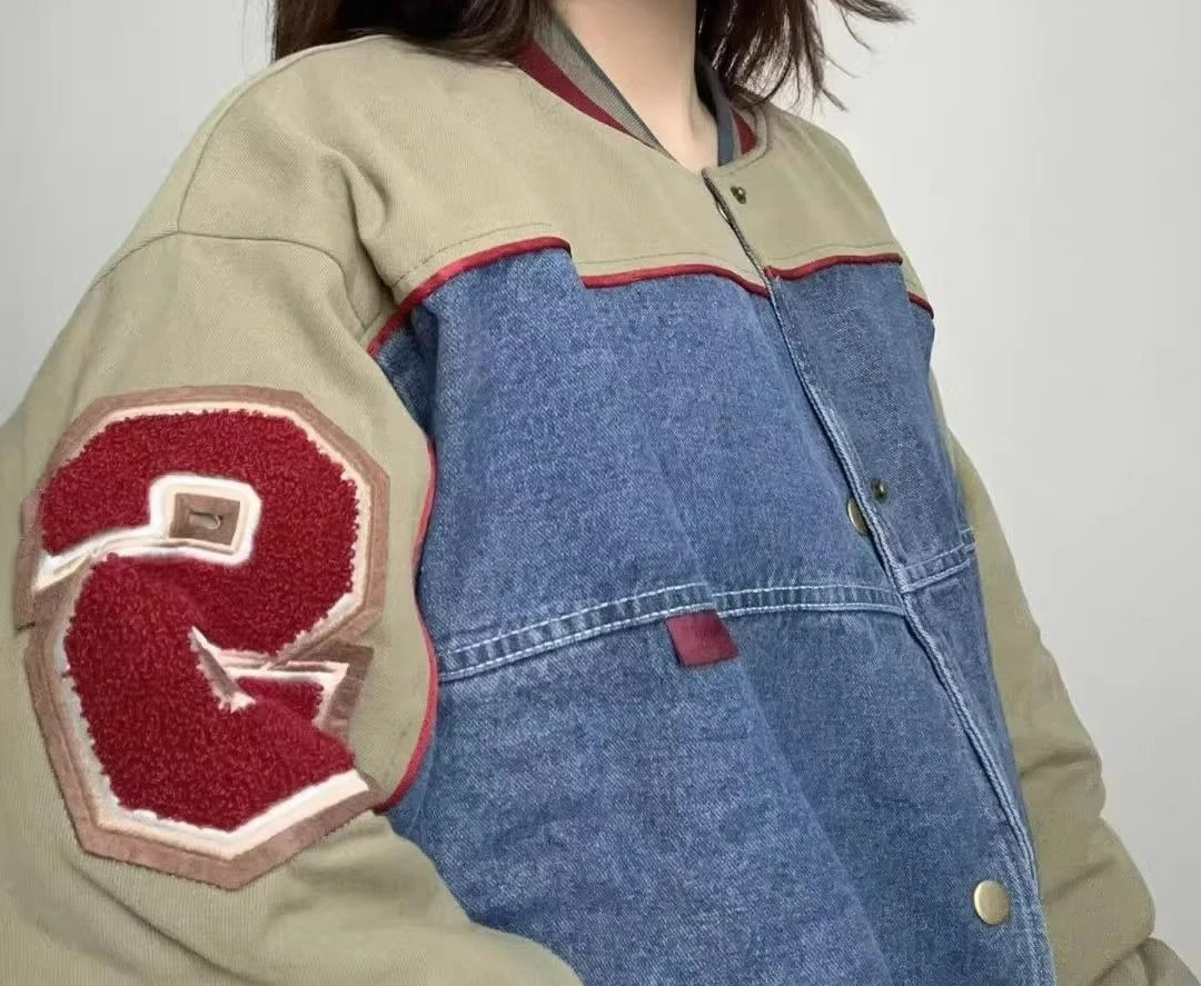 سترة ريترو لربيع وخريف 2025 بتصميم نسائي بألوان متباينة وربط كاوبوي متعدد الاستخدامات #3