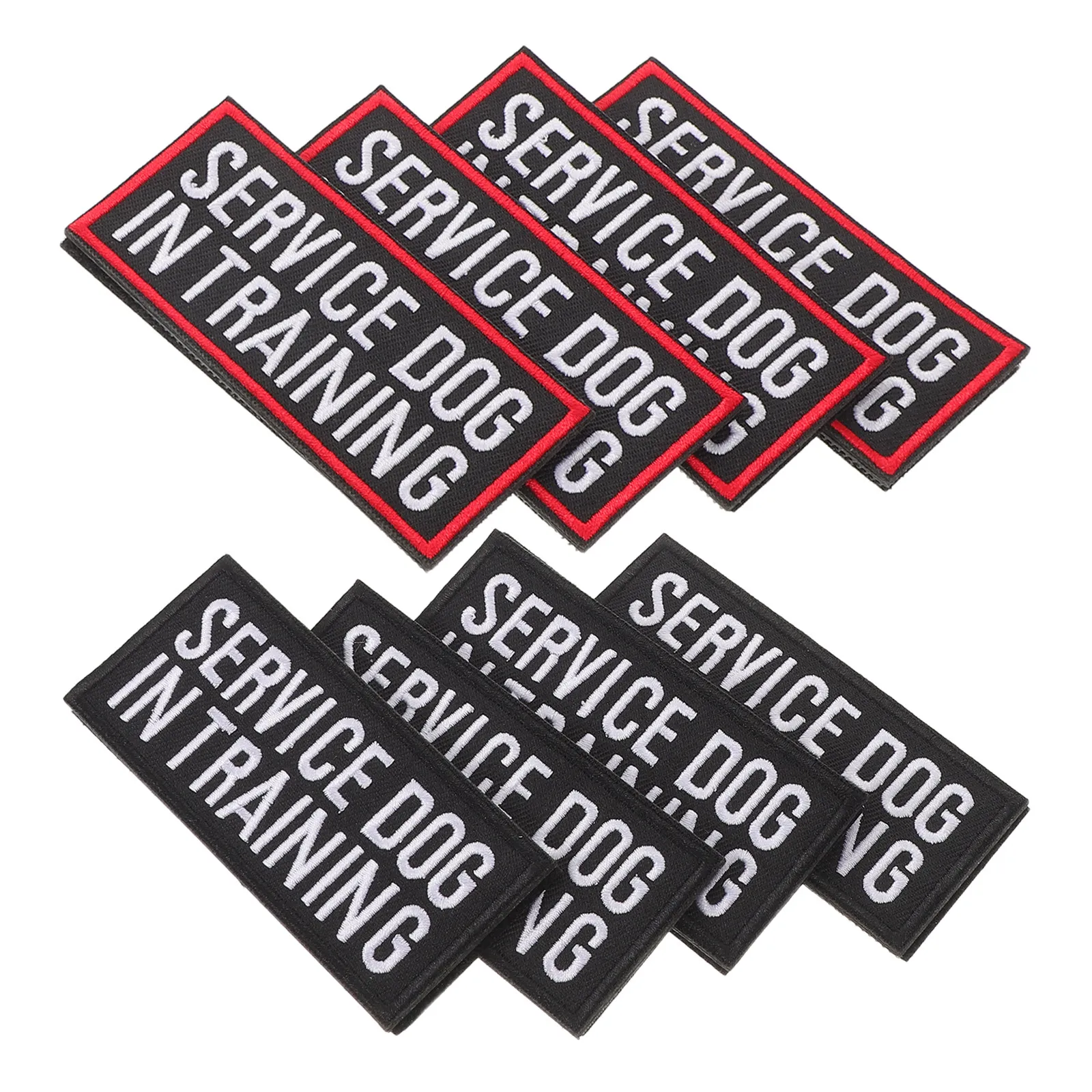 8Pcs Pet Harness Patches Removable Service Dog Vest Hook Loop Embroidered Patch Set for Training Working Service Assistance Dog