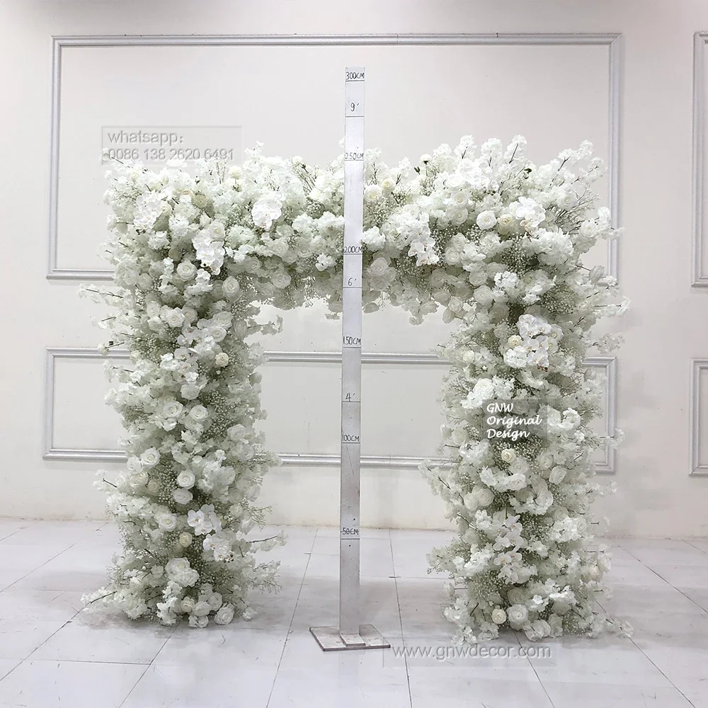 2026 Decorative Flower Supplies square Arch Flower Stage Floral Frame Backdrop  Wedding  Arch Wedding Decoration Baby Breath  Ar