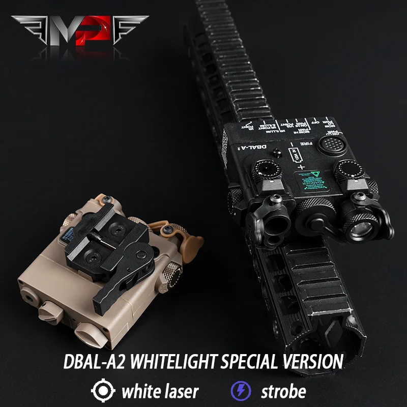 WADSN Tactical Light DBAL-A2 Only White Light LED Strobe Airsoft Weapon Lamp No Laser No IR CQBL Hunting Rifle Fit 20mm Rail