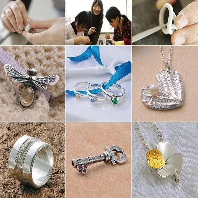 5g/10g Pure Silver Clay Handmade Engraved Design Pendant Ring Brooch Memorialization Gift Silver Clay Making Inlay Material view 6