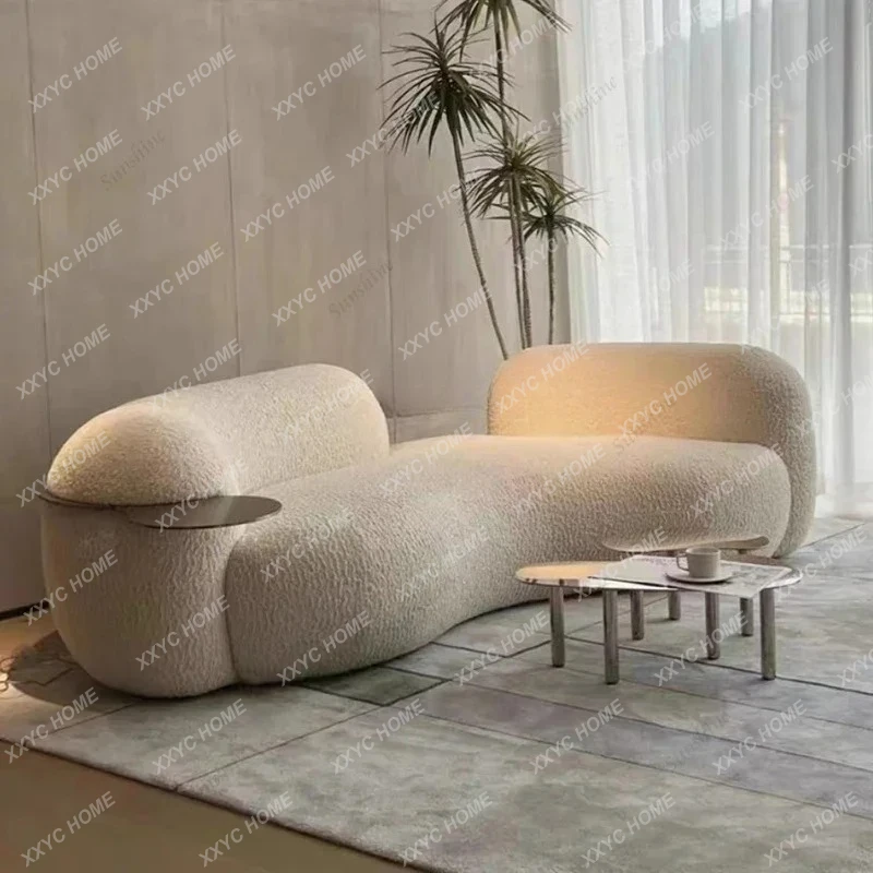 

LCurved Couches Simple Comfortable Designer Lazy Living Room Sofa Modern Floor Lounge Sofas Hogar Home Furniture