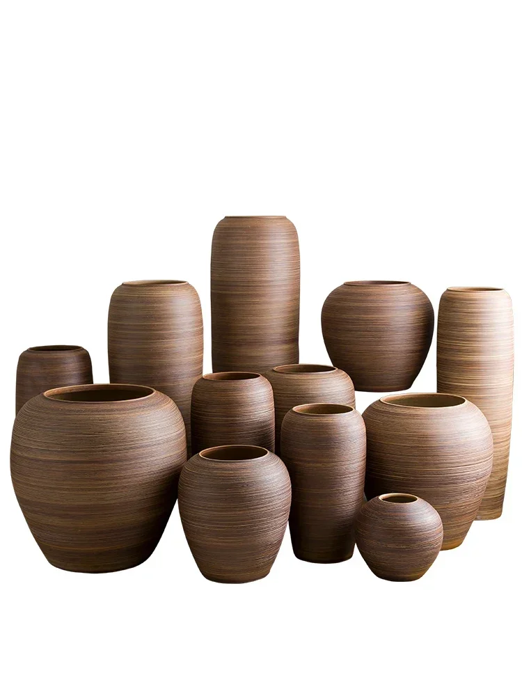 

Ceramic vase living room hotel flower arrangement pottery pot pottery tank floor-to-ceiling flower pot ornament