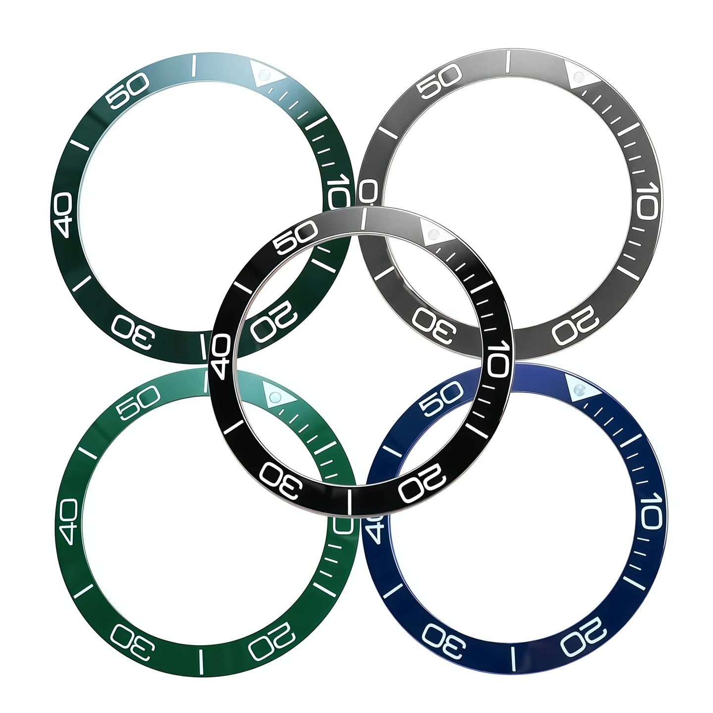 For Longines Conquest 41mm dial 39*31.2 or 43mm dial 41.5*32. 4mm Ceramic bezel with Luminous bead HydroConquest Replace Parts