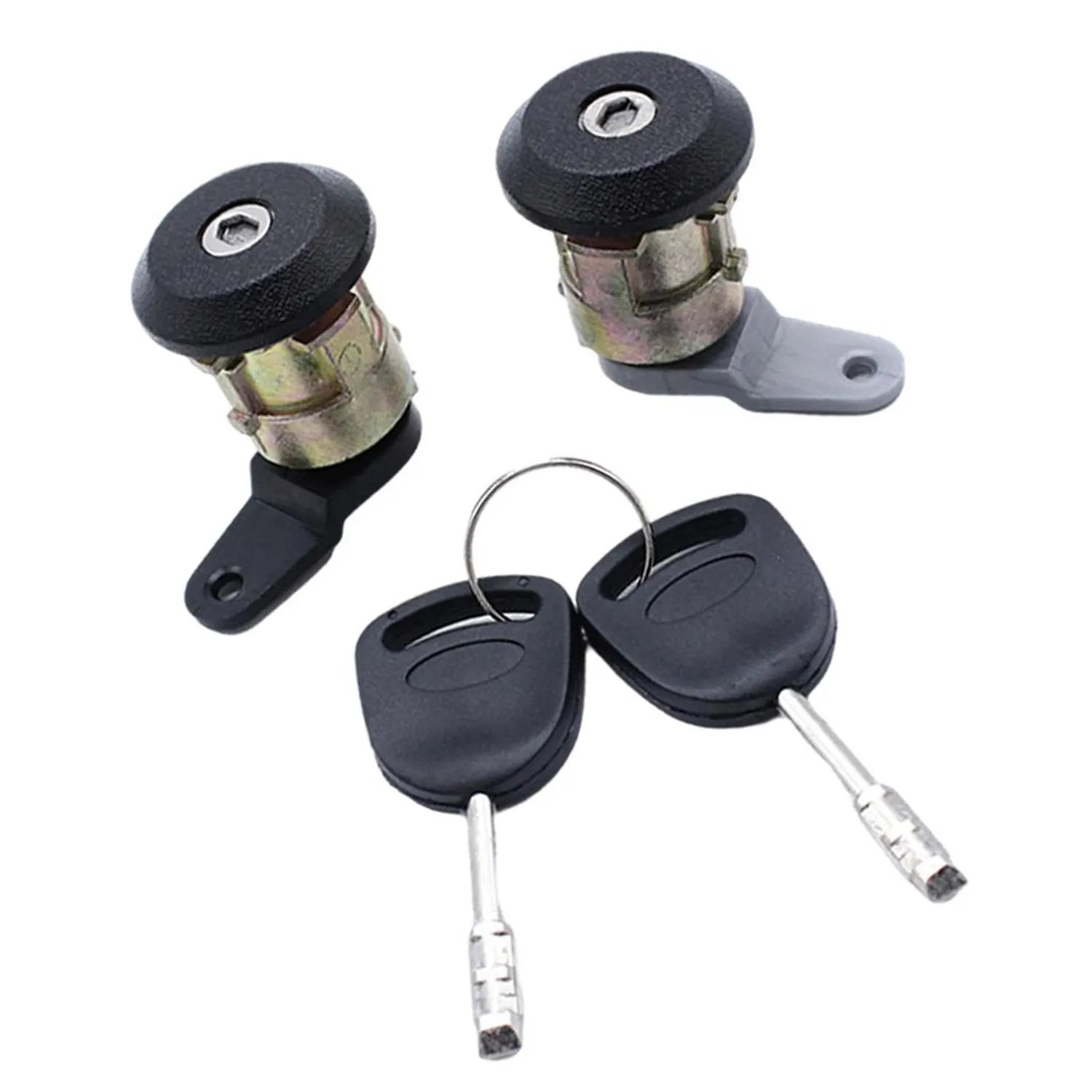 1set Pair Door Lock Cylinder Key Set 96FGA22050CGPA New For 1989-2002 Fiesta Courier Ka Escort Car Accessories Parts