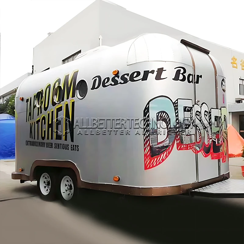 Allbetter Professional Food Trailer Commercial Grade Mobile Kitchen Pizza Wings Burger Ice Cream Mobile Dessert Station