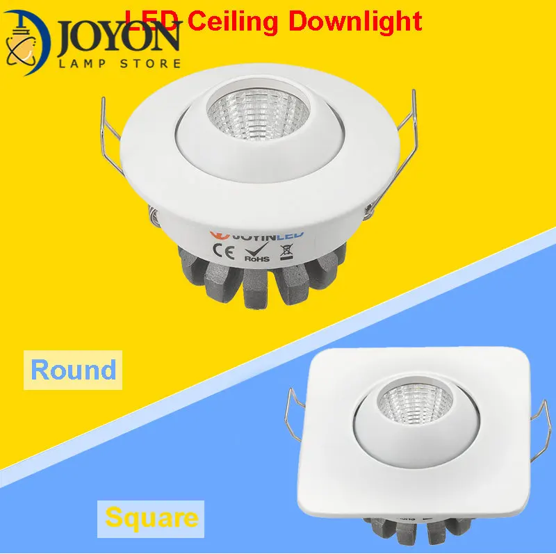 

High Brightness 42mm Cutout Led Downlight Light COB Ceiling Spot Light 3W AC90-260V DC12V LED Downlight Lamp For Outdoor