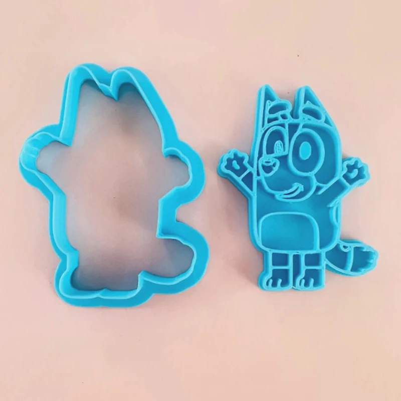 Bluey Cartoon Cute Little Creative Cake Mold Bluey Bingo High-Quality Plastic Biscuit Cookie Mold Shaping Gift For Kids