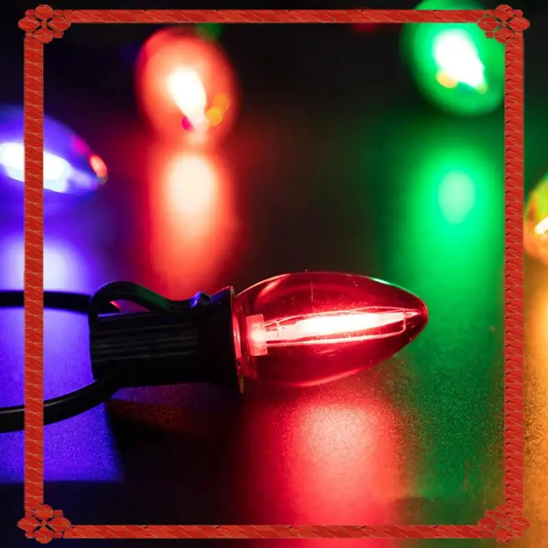 Consegna in 24 ore Mini lampadina a LED multicolore 25 pezzi Decorazioni per feste in plastica infrangibile per candele da giardino sul tetto delle vacanze