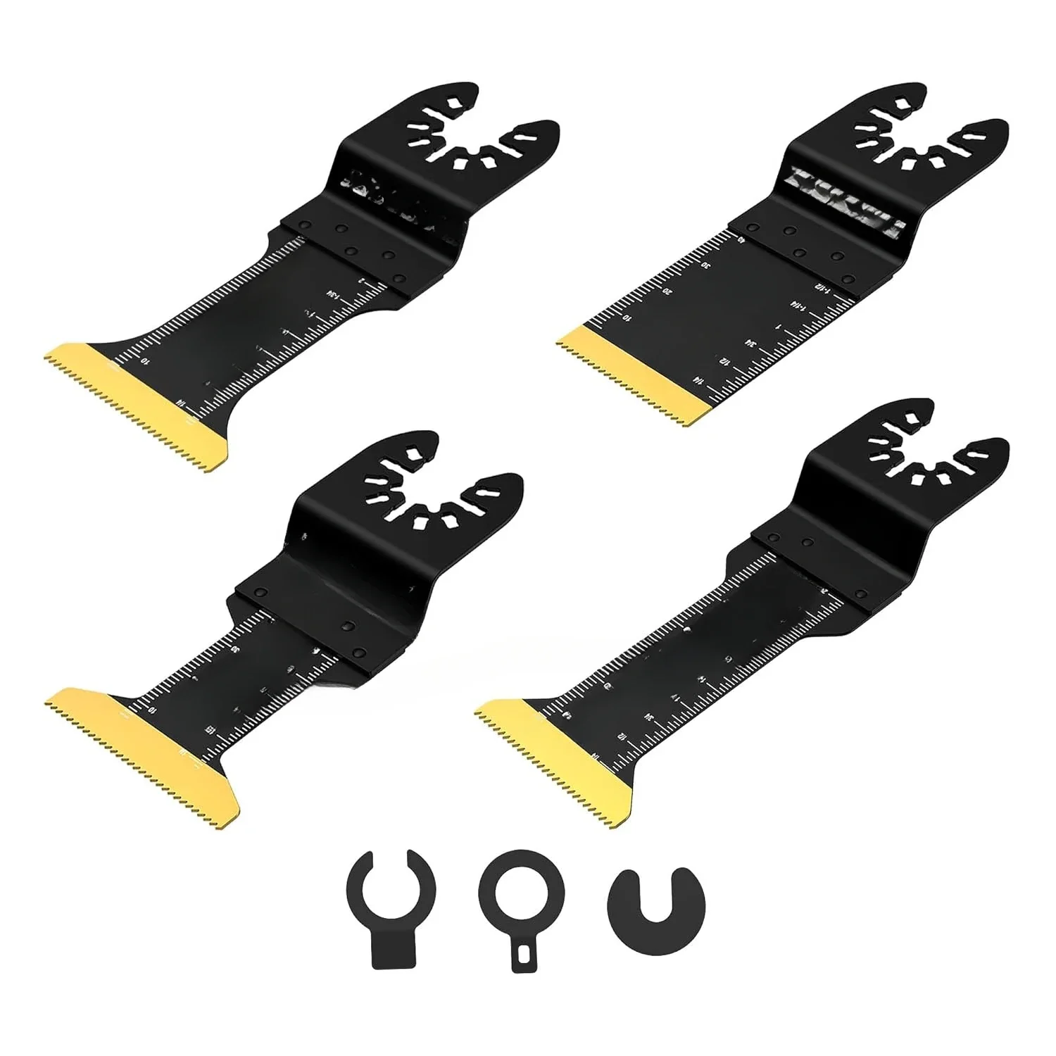 Titanium oscillerende zaagbladen Metaalsnijden, 4-types multitoolbladsets voor metalen spijkers Hout Kunststof