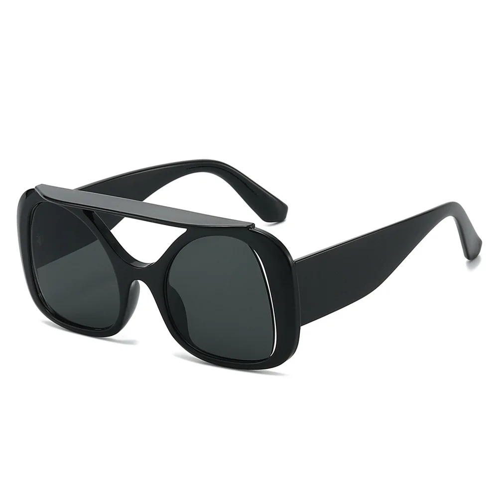 Einzigartige Sonnenbrille für Damen und Herren, Double Beam Bold Temple UV400 Sonnenschutz, geeignet für Reisen, Freizeitbrillen