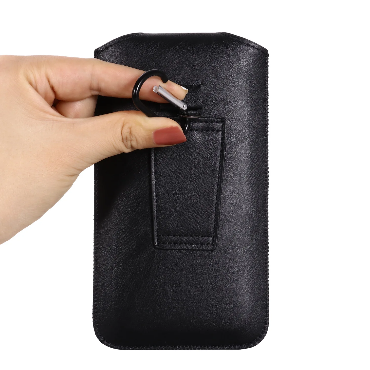 Holster Belt Phone Case 5.2-6.5 Inch Universal For iPhone Samsung Huawei Xiaomi LG Smart Phones Leather Ultra-thin Waist Bag