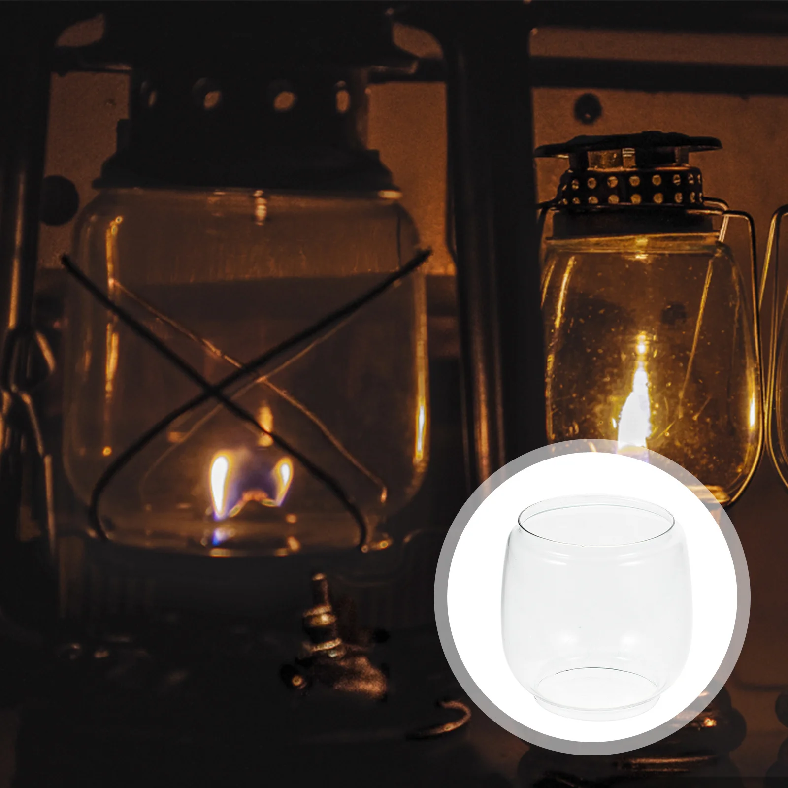

Vintage Transparent Glass Lampshade Lamp Cover Soft Light Protective Lamp Accessory Household Decoration