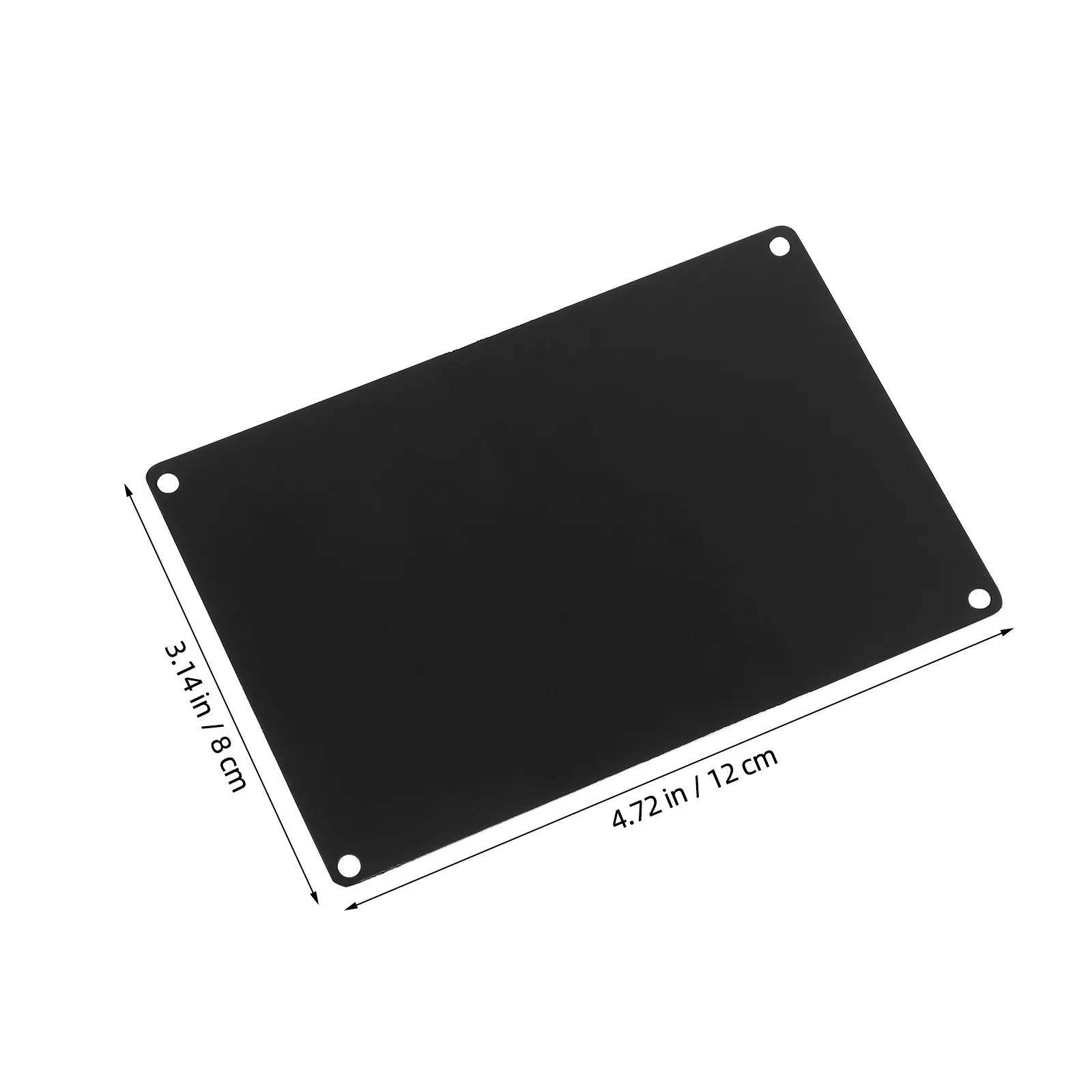 10Pcs Aluminum Alloy Black Rectangle Stamping Tags Pre Drilled Hole Smooth Edges for DIY Jewelry Making Engraving Metal Name view 2