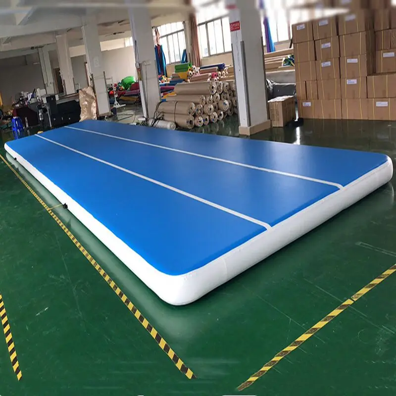 Free Shipping 12x3x0.3m Blue Inflatable Gymnastics Mattress Gym Tumble Airtrack Floor Tumbling Air Track For Sale With Free Pump