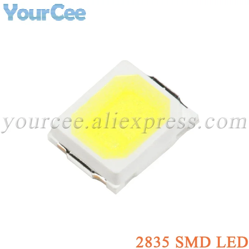 500 Stück/100 Stück 2835 SMD LED Warmweiß Hochhelle Leuchtdiode 0,2 W Lampenlichtperlen