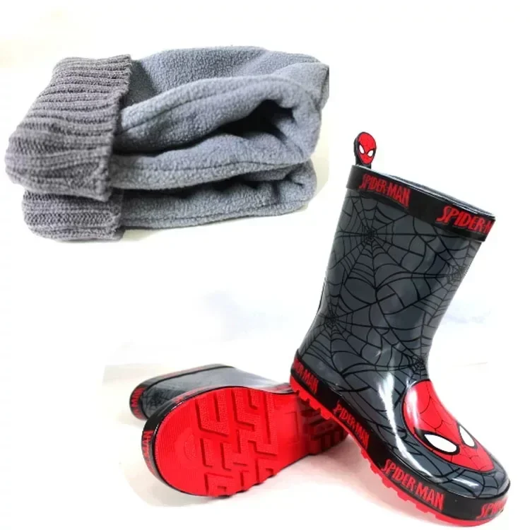 أحذية ديزني كارتون للأطفال سبايدر مان أحذية المطر للطلاب أحذية عصرية للأطفال أحذية قصيرة غير قابلة للانزلاق