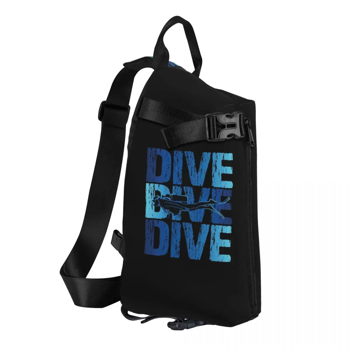 Dive Scuba Diver Chest Bag Men Sling Crossbody Backpack Chest Bag Travel Hiking Daypack Shoulder Bag