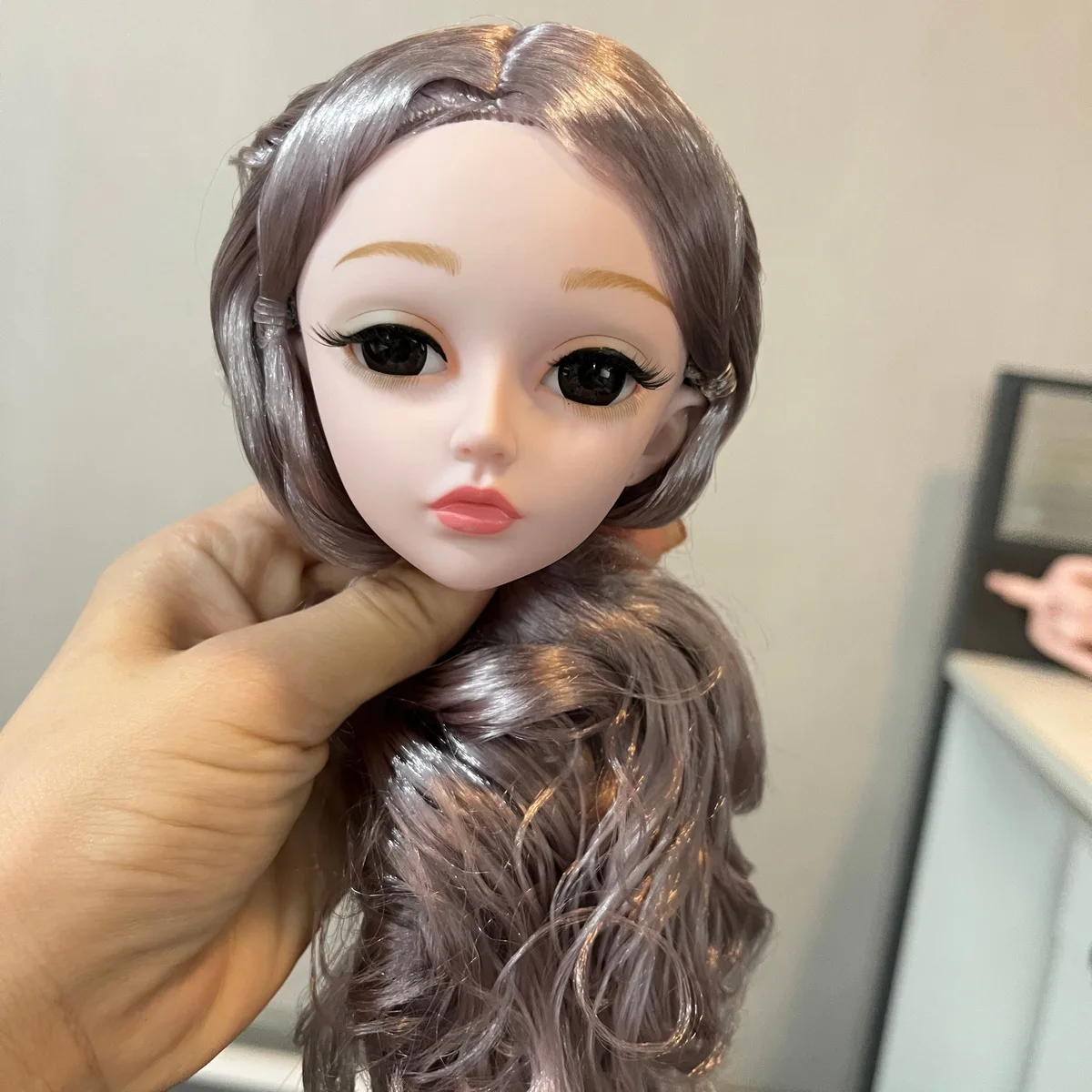 Exquisite 3D Princess Doll Head Figurine Eyeball Makeup Toy Accessory Suitable For 60cm 1/3 BJD Doll Head Miniature Collectible