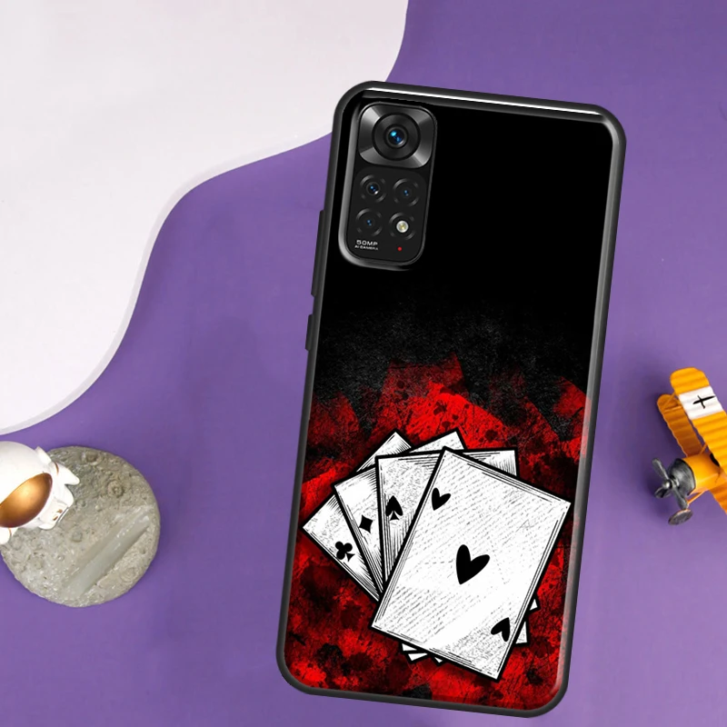 Mystery Poker Card Case For Xiaomi Redmi Note 12 11 10 8 9 Pro 9S 10S 11S 12S Redmi 12C 10C 9C 10A Back Cover