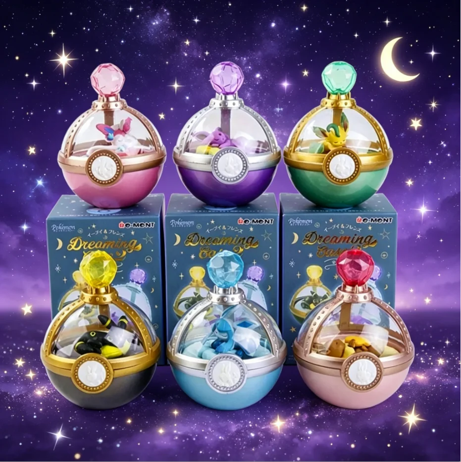 

Набор-сюрприз Pokemon: Фигурки Eevee, Espeon, Umbreon, Leafeon, Glaceon, Sylveon в шаре мечты, милые сувениры для декора
