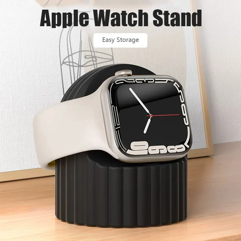Suitable for Apple Watch Stand IWatch11 Charging Base Applewatch 10/9/8/7/6/5/4/3rd Generation Silicone Creative Stand