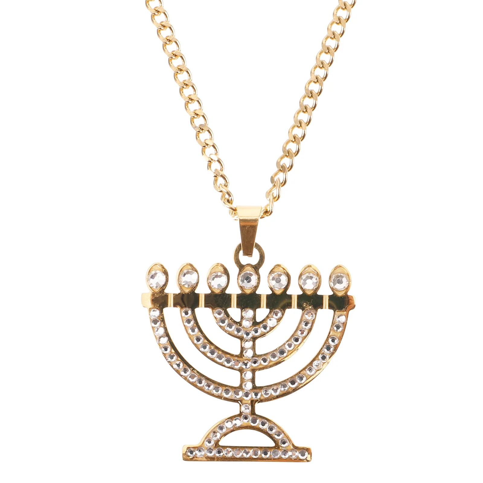 

Candlestick Necklace for Girls Pendant Unique Necklaces Women Stainless Steel Charm