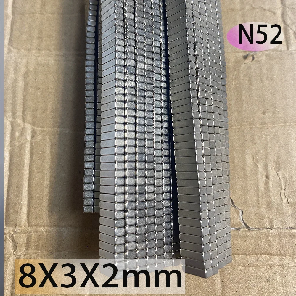 N52 8X3X2 8x8x6 Standard Rectangle Square Neodymium Super Strong Magnet Search Magnetic Block Magnets Scooter Motor Engien Wind