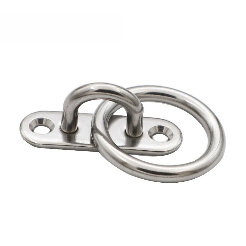 304 stainless steel 316 oval with ring/eye plate, square door buckle, rope pull ring, plate seat marine hardware accessories