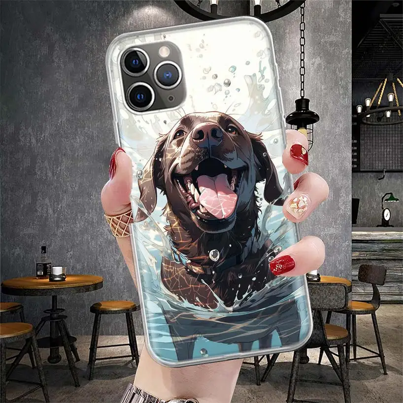 Labrador Retriever Dog Soft Phone Case For IPhone 11 13 16 Pro MAX 15 + 14 Plus 12 Mini X XS Apple 8 7 SE Fundas Coque 11 12 13 