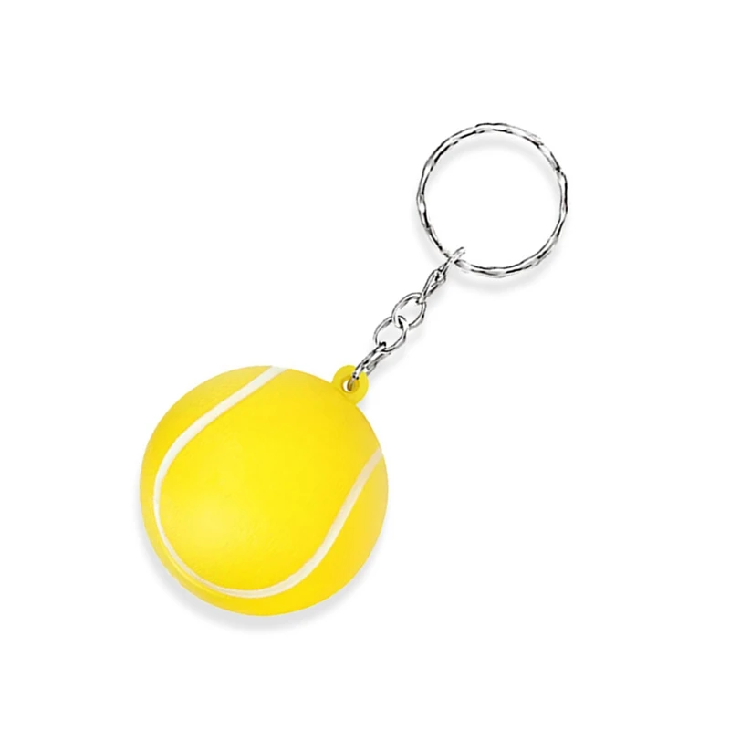 24 Pack Tennis Ball Keychains,Mini Tennis Stress Ball Keychains,Sports Ball Keychains,Carnival Reward for Boy Kids-A73M