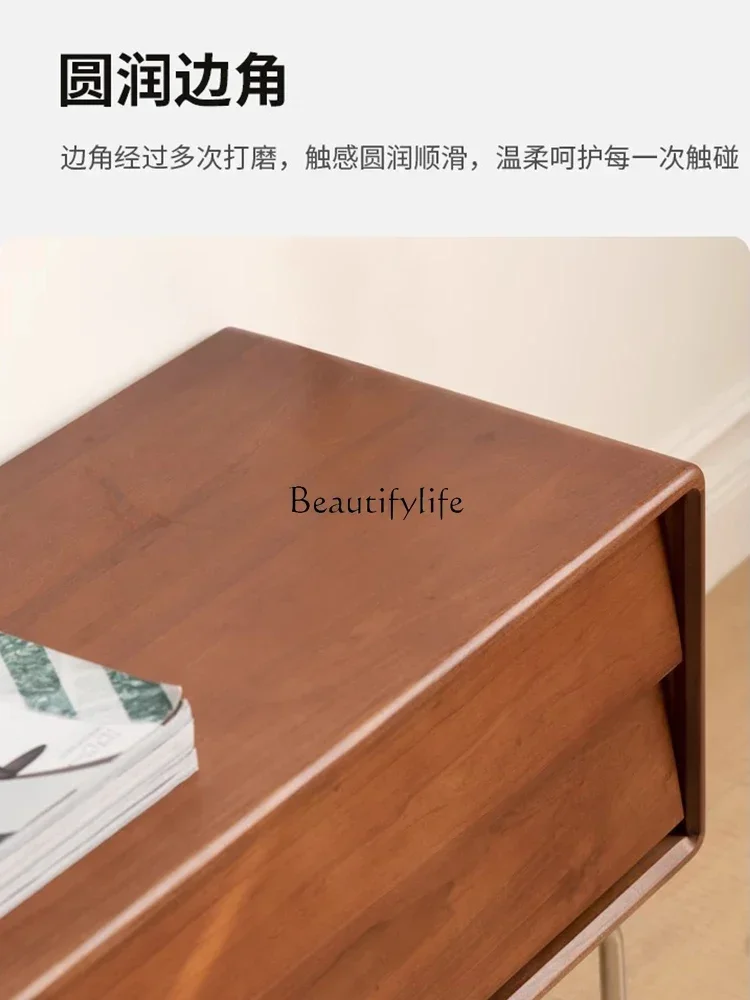 

5ld14 French retro solid wood TV cabinet living room home storage storage medieval simple floor cabinet