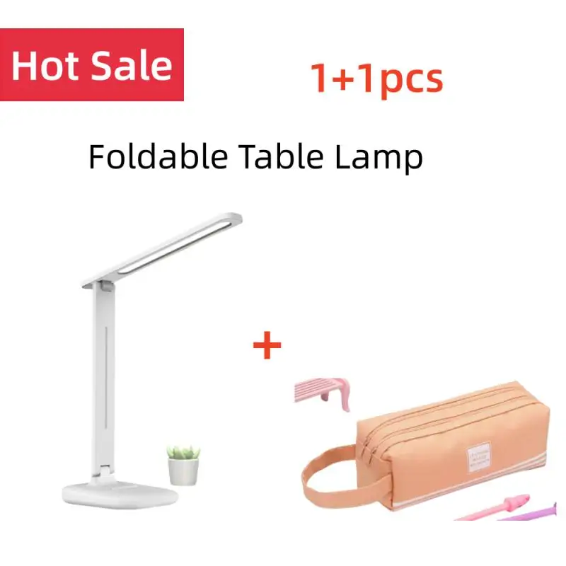Foldable Table Lamp Led Desk Lamp 3 Type Stepless Dimmable Touch Bedside Reading Eye Protection Night Light USB Chargeable