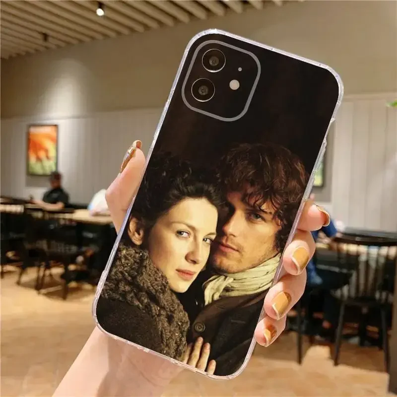 TV O-Outlander Phone Case For iPhone 15,14,13,12,11 Plus,Pro,Max,XR,XS,X,7,8 Plus,SE,Mini Transparent Silicone Soft