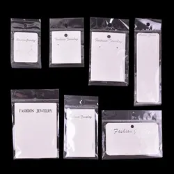 30-50sets Display Card with Opp Bags Transparent Self Adhesive Plastic Bag for Handmade Jewelry Necklace Bracelet Packaging