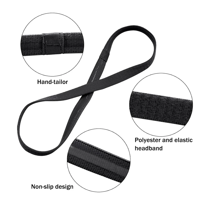 20 Pieces Elastic Headbands Sport Headband Thin Non-Slip Headband Workout Headbands