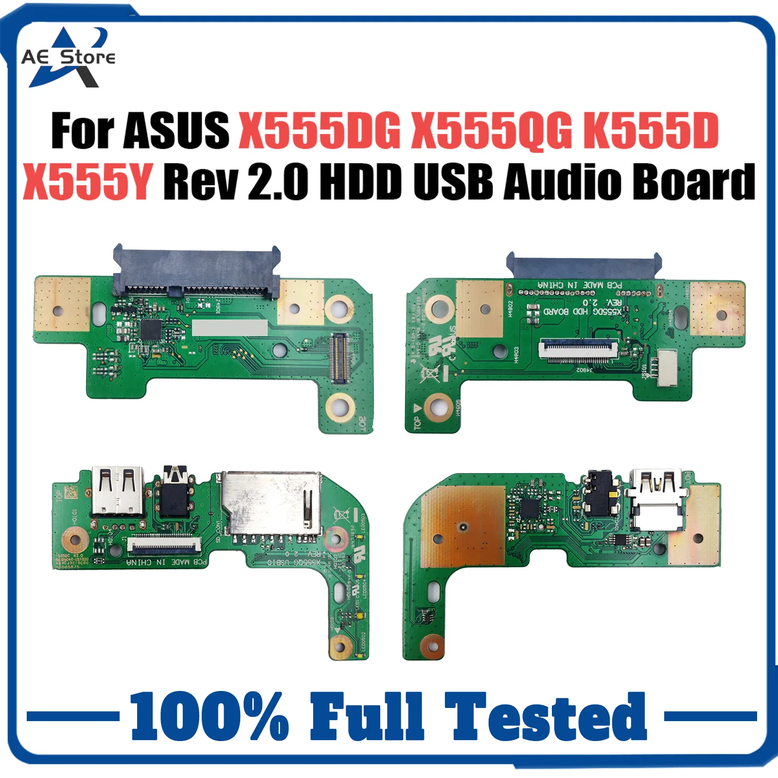 

For Asus X555DG X555QG Series HDD Hard Disk Drive USB Audio Board K555D X555Y X555B REV:2.0 100% Tested Fast Ship