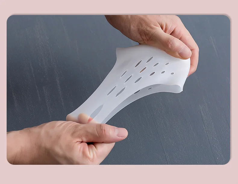 Neue Silikon-Socken mit Gel-Fersenkissen, orthopädische Fußgewölbestütze, Fersenpolster-Einlegesohlen, unsichtbare Höhenvergrößerung, Fußmassage-Pad, Unisex – Detail 1