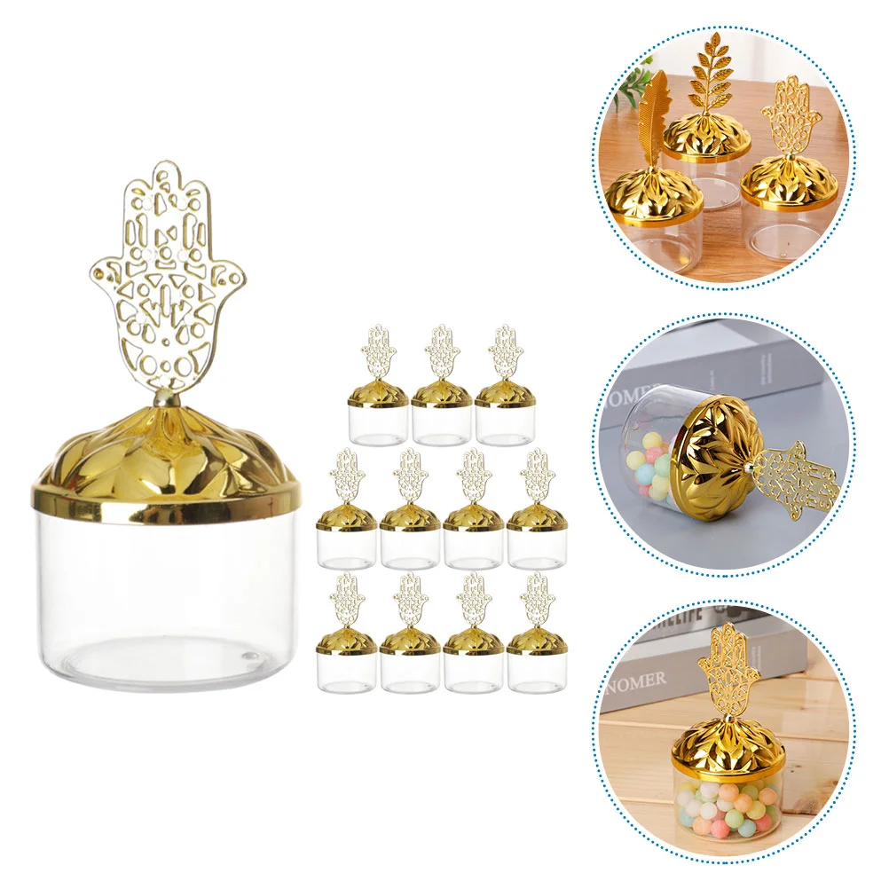 

12 Pcs Candy Box Packing Boxes Candies Cases Packaging Container Weeding Party Plastic Wedding Banquet