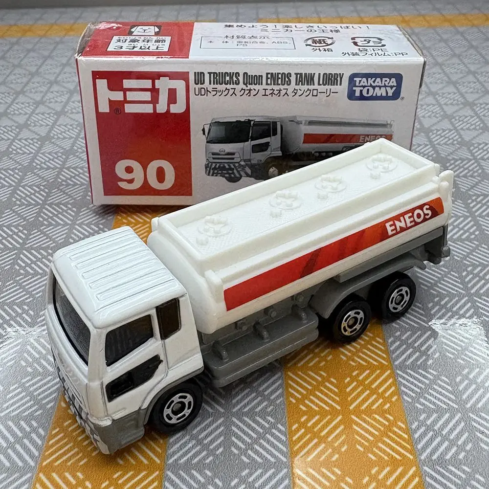 

Takara Tomy No.90 UD Trucks Quoin Eneos Tank Truck Diecast Alloy Vehicle Model Mini Metal Toy Car for Kids Boys Gift Collection